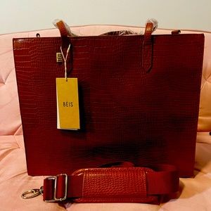 Beis Work Tote in cognac